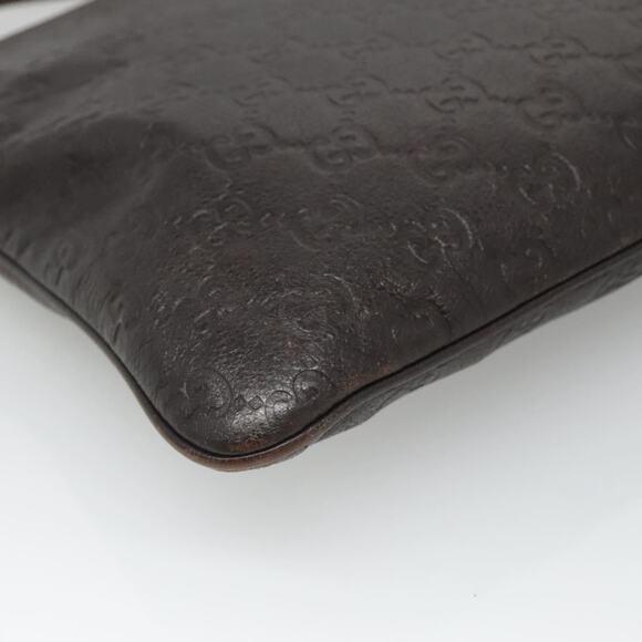 GUCCI GG Canvas Guccissima Bag Leather Dark Brown Gold - Picture 16 of 16